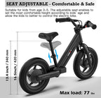 Hiboy BK1 Electric Bike for Kids Ages 3-5 Years, 24V 100W Electric Balance Bike 12 inch Inflatable Tire Adjustable Seat, Electric Bicycle Gift for Kids