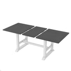Harper & Bright Designs Farmhouse 7 Pieces Extendable Dining Table Set for 6, Solid Wood Kitchen Table with Butterfly Leaf and 6 Upholstered Chairs, Brown
