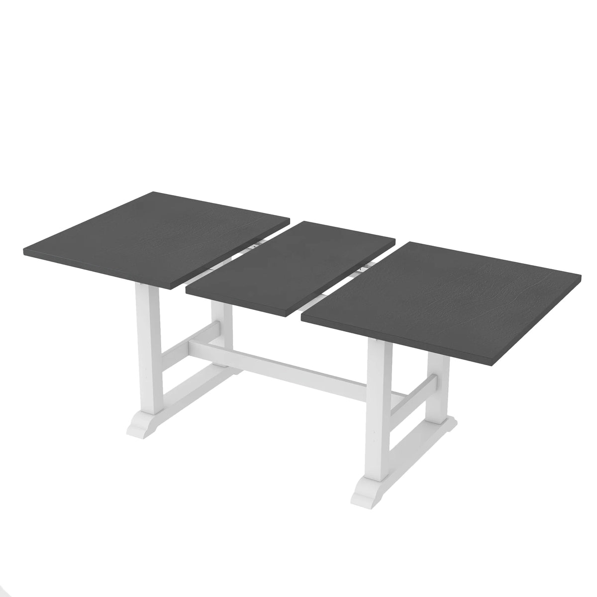 Harper & Bright Designs Farmhouse 7 Pieces Extendable Dining Table Set for 6, Solid Wood Kitchen Table with Butterfly Leaf and 6 Upholstered Chairs, Brown