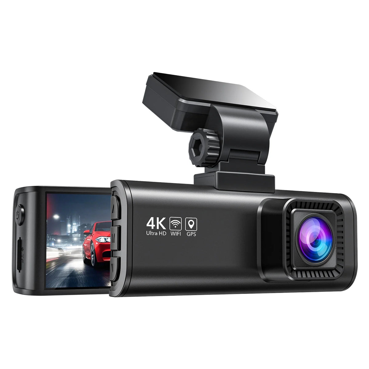 REDTIGER Dash Cam Front and Rear, Dash Cam 4K with WiFi & GPS, 4K/2.5K Front+1080P Rear Dashcam, Dash Camera with Night Vision, 3.18'' LCD Screen, Loop Recording, Black