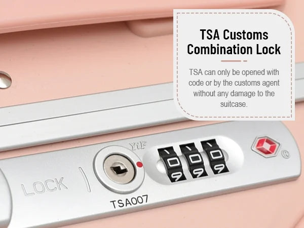 22 Inch TSA Lock Luggage with for Kids& Adult,Check in Lockable Spinner Wheels Free Luggage Cover and Safety Seatbelt Travel Suitcase