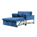 Gewnee 46" Velvet Sleeper Sofa Reclining Convertible Futon Couch Bed for Living Room, Guest & Small Spaces(Black)
