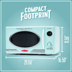 Nostalgia Retro Microwave for Countertop 0.9 cu ft Vintage Microwave, Ivory