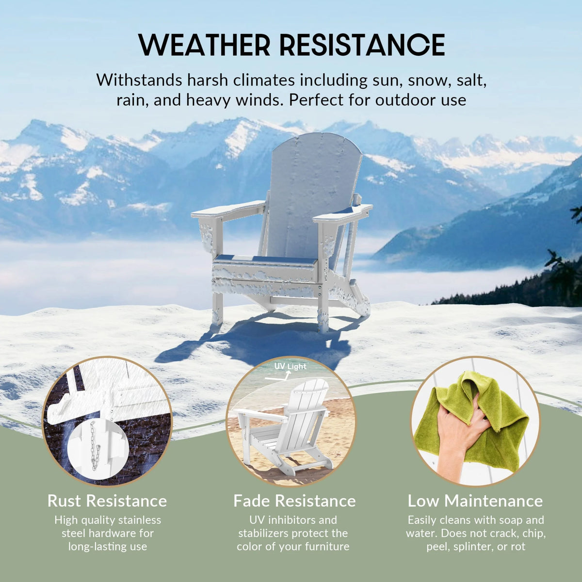 Westintrends Outdoor Folding HDPE Adirondack Chair, Patio Seat, Weather Resistant, Dark Brown