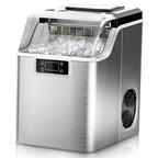 Simzlife Crescent Ice Makers Countertop, 35.9Lbs/24H, 16Pcs in 12Mins, Auto Deep Cleaning, Timer, Portable Crescent Ice Maker Countertop with Crystal-Clear Ice Cubes for Home/Office/Party