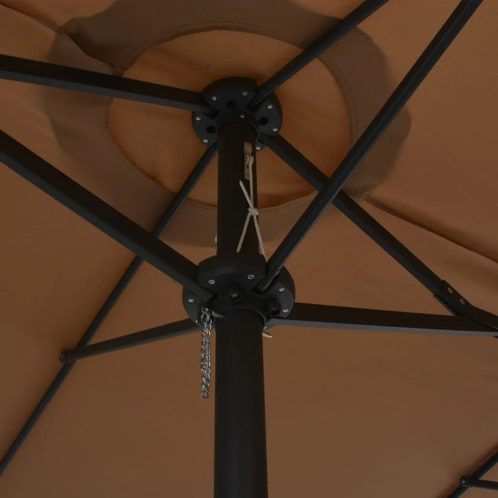 vidaXL Garden Parasol Blue Polyester fabric, Aluminum pole and ribs Large