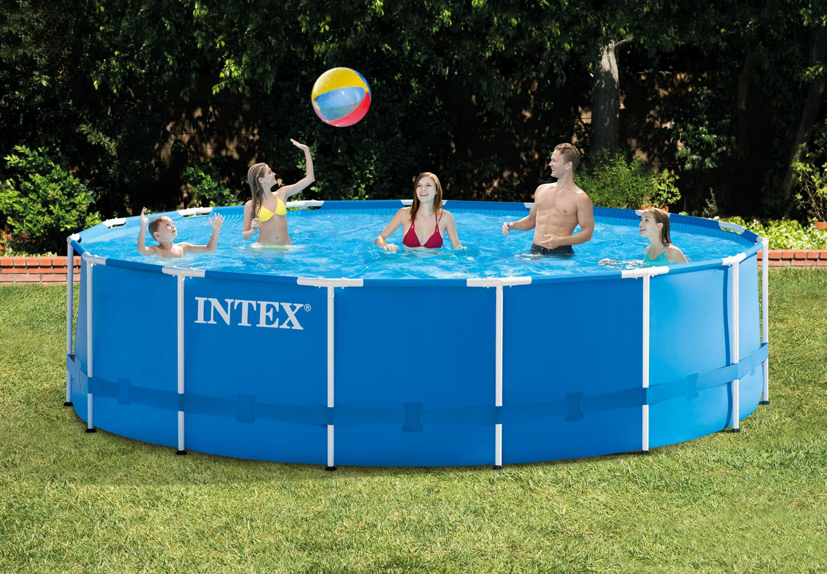 Intex 15' x 48" Metal Frame Above Ground Pool with Filter Pump