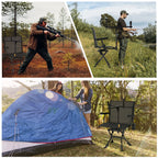 Danrelax 360�� Silent Camo Hunting Blind Chair, Armrests, Side Pouch, Telescopic Legs