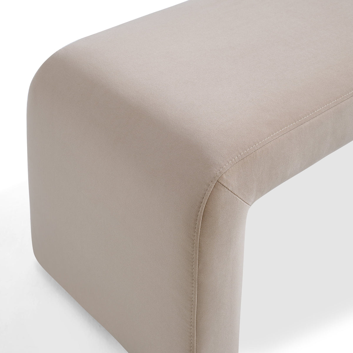 Better Homes & Gardens Juliet Velvet Waterfall Bench, Beige