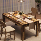 Dining Table for 4-6,63-inch Dining Tables for 4,Farmhouse Kitchen Table with Large Tabletop,Rectangular Dining Room Table,Kitchen Dining Table Dinner Table for Kitchen,Living Room��Only table��