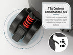 22 Inch TSA Lock Luggage with for Kids& Adult,Check in Lockable Spinner Wheels Free Luggage Cover and Safety Seatbelt Travel Suitcase