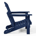 Westintrends Outdoor Folding HDPE Adirondack Chair, Patio Seat, Weather Resistant, Dark Brown
