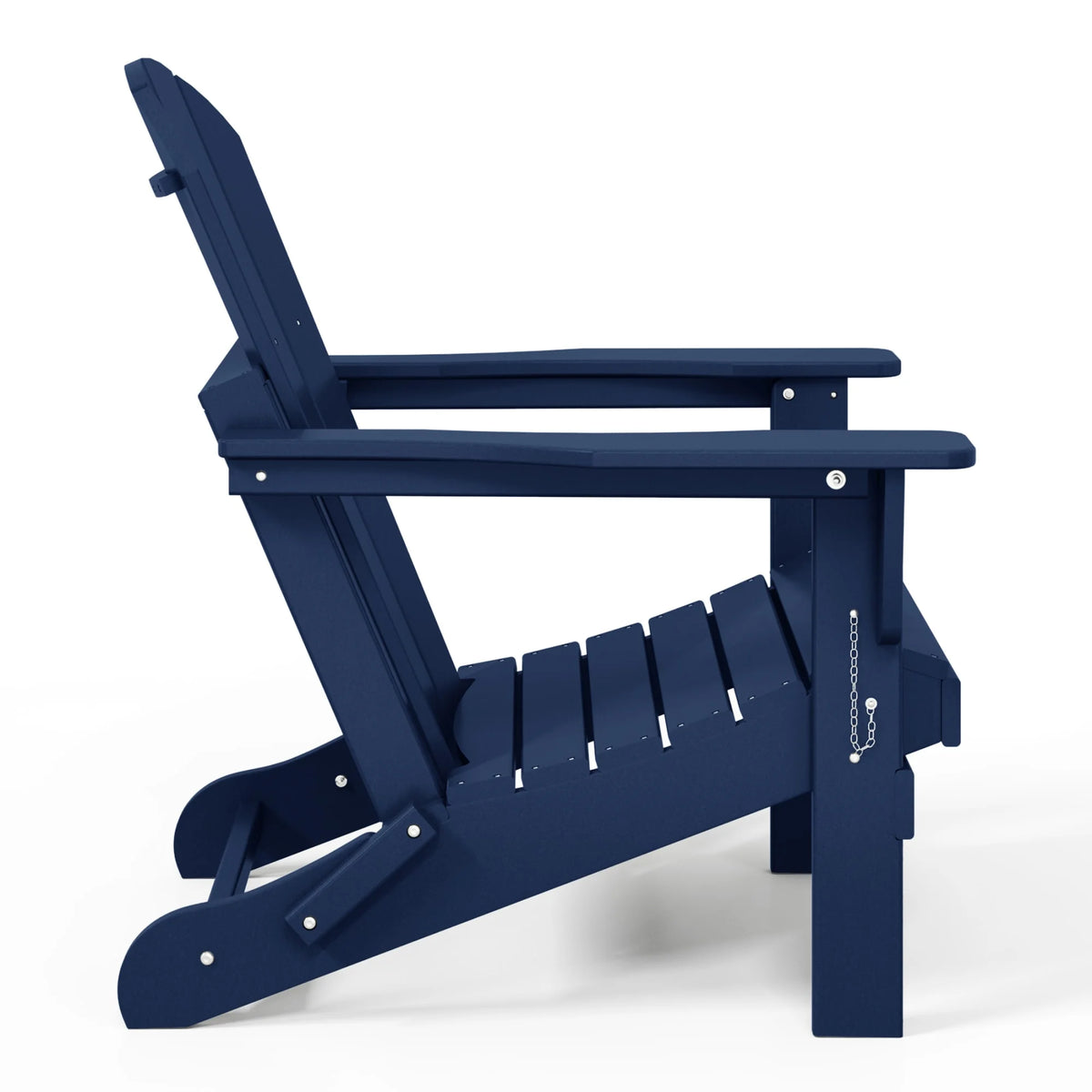 Westintrends Outdoor Folding HDPE Adirondack Chair, Patio Seat, Weather Resistant, Dark Brown