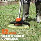 MAXLANDER 40V Cordless Weed Wacker, 4-in-1 Lawn Tool with Hedge Trimmer, 8-inch Pole Saw & Brush Cutter, 2×20V 4Ah Batteries & Charger Included