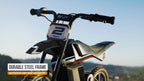 Razor Dirt Rocket MX125 Electric-Powered Dirt Bike - Black with Decal Included, for Child 5+