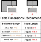 VDGPWA 32" Rectangle Waterfall Coffee Table, 0.6" Thick All Acrylic, Clear
