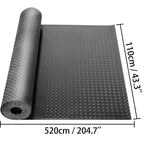 KFFKFF Garage Floor Mats 2 Rolls 17 x 3.6 ft Garage Mat 2.5mm Thickness Black Garage Flooring PVC Garage Mats for Under Car
