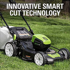 Greenworks Pro 80V 21-Inch Brushless Self-Propelled Lawn Mower, 4Ah Battery Included MO80L410