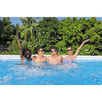 Bestway 24' x 12' x 52" Rectangular Frame Above Ground Swimming Pool Set