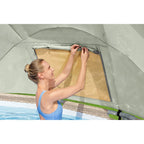 Bestway Power Steel 14' x 42" Round Above Ground Outdoor Swimming Pool Set