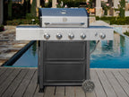 Kenmore BBQ Propane Gas Grill - 5 Burners with Side Burner & Searing Zone, 644 Sq. In. Stainless Steel Grill, 66,000 BTU, Ideal for Outdoor Cooking, Patio & Backyard, Black