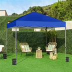 Renwick 8x8 Ft Instant Pop Up Canopy with One Push To Lock Setup Mechanism, Blue