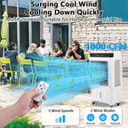 Garvee Air Coolers For Home Quiet,Evaporative Air Cooler 4100 CFM Swamp Cooler Air Conditioner with Remote Control and 4 Ice Packs, 3 Modes & Wind Speeds for Outdoor, Indoor, Garage, 15.8 Gallons