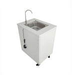 Cabinet Portable Sink Self Contained Hand Wash Station Mobile Sink Water Fountain Water Supply 110V/12V Powered Built-in Pump Water Jugs NOT included 24 X 18 X 30" CABINET SIZE 10094