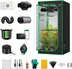 VIVOSUN GIY Smart Grow Tent System 2x2, WiFi-Integrated Grow Tent Kit, with Automate Ventilation and Circulation, Schedule Full Spectrum 100W LED Grow Light, and GrowHub E42A Controller