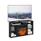 Jensen Corner TV Stand with Fireplace for TV up to 55 in., French Oak Grey