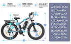 Dual Motor PEAK 3000W Electric Bike for Adults,31mph 48V 23Ah Electric Bicycle,26" Fat Tire Mountain Bike UL2849