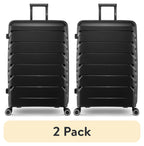 (2 pack) PUR by iFLY Hardside 28" Checked Luggage, Black