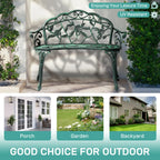 Ktaxon Outdoor Patio Park Garden Bench Courtyard Leisure Rose Cast Aluminum, Outdoor Loveset, Bronze