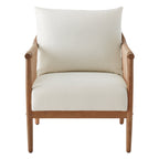 CHITA Modern Accent Chair, Braid Armchair Living Room Chair, Cream