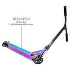 Xspec Oil Slick Neo Chrome Pro Stunt Kick Scooter. Rainbow Trick Scooter