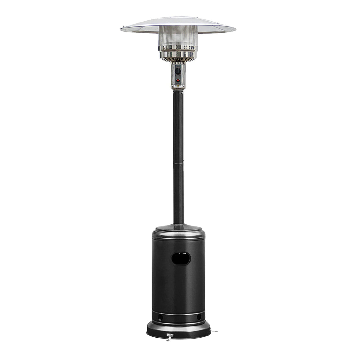 Costway 50000 BTU Propane Patio Heater Standing Steel with Wheels Grey