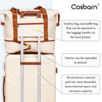 Cosbarn 5 Piece Luggage Sets ABS Hardshell Lightweight Suitcases Sets with TSA Lock Durable Spinner Wheels