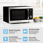 PowerXL Microwave Air Fryer Plus, Stainless Steel / Black, 1cu. ft.
