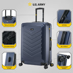 US ARMY FOX 28" Large Suitcase Black