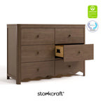Storkcraft Casablanca 6 Drawer Nursery Dresser, Sage
