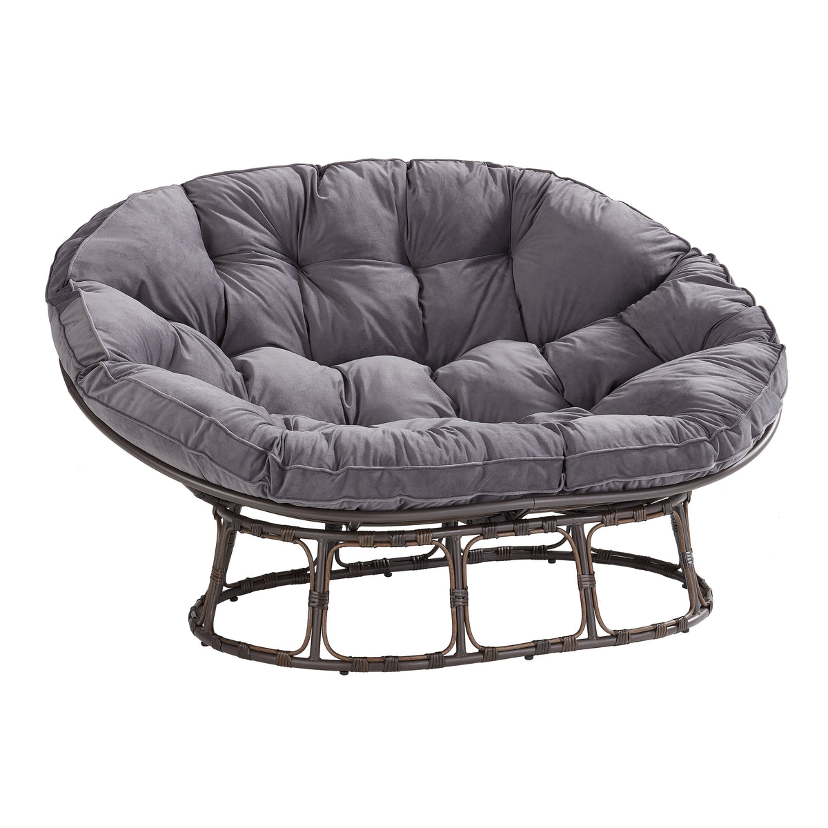 Better Homes & Gardens Double Papasan Accent Chair, Cream Boucle