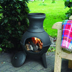 Esschert Design 26" Black Finish Cast Iron Chiminea