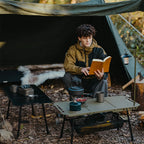 Naturehike, Portable Camping Table, Outdoor Detachable Tactical Camping Table, Lightweight Aluminium Camping Table with Light Pole, Adjustable Height