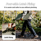 Naturehike, Portable Camping Table, Outdoor Detachable Tactical Camping Table, Lightweight Aluminium Camping Table with Light Pole, Adjustable Height