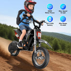 36V Kids Electric Dirt Bike,Fast Speed Electric Motorcycle Up to 16 MPH & 10 Miles Long-Range, 3-Speed Modes, Twist Grip Throttle, Dual Suspension & Brakes for Kids Ages 5-10 Ride on Toys
