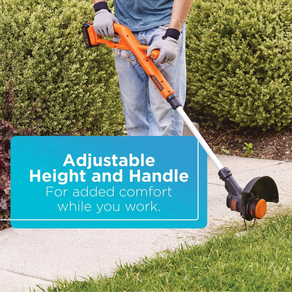 BLACK+DECKER 20V MAX* Lithium 10 in. String Trimmer / Edger, LST201