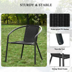 Gaildon Pack Medium Brown Rattan Indoor-Outdoor Restaurant Stack Chair | Versatile and Stylish Seating