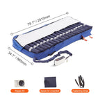 VEVOR Alternating Air Pressure Mattress, Dual-Layer Alternating Pressure Pad for Hospital Beds, 450LBS Loading Air Mattress for Bed Sores with Electric Quiet Pump, A, B-C Pressure Modes