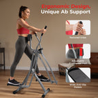 Sunny Health & Fitness Manual Air Walker Elliptical �?30�?Stride, Low Impact, Lightweight, Quiet with Free SunnyFit App