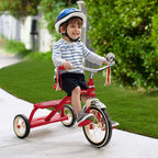 Radio Flyer, Classic Red Dual Deck Tricycle, 12" Front Wheel, Red